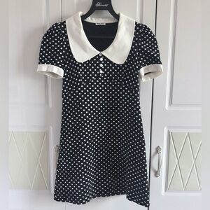 🚩steal Miu Miu Black and White Textured Fabric